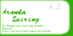 aranka quiring business card